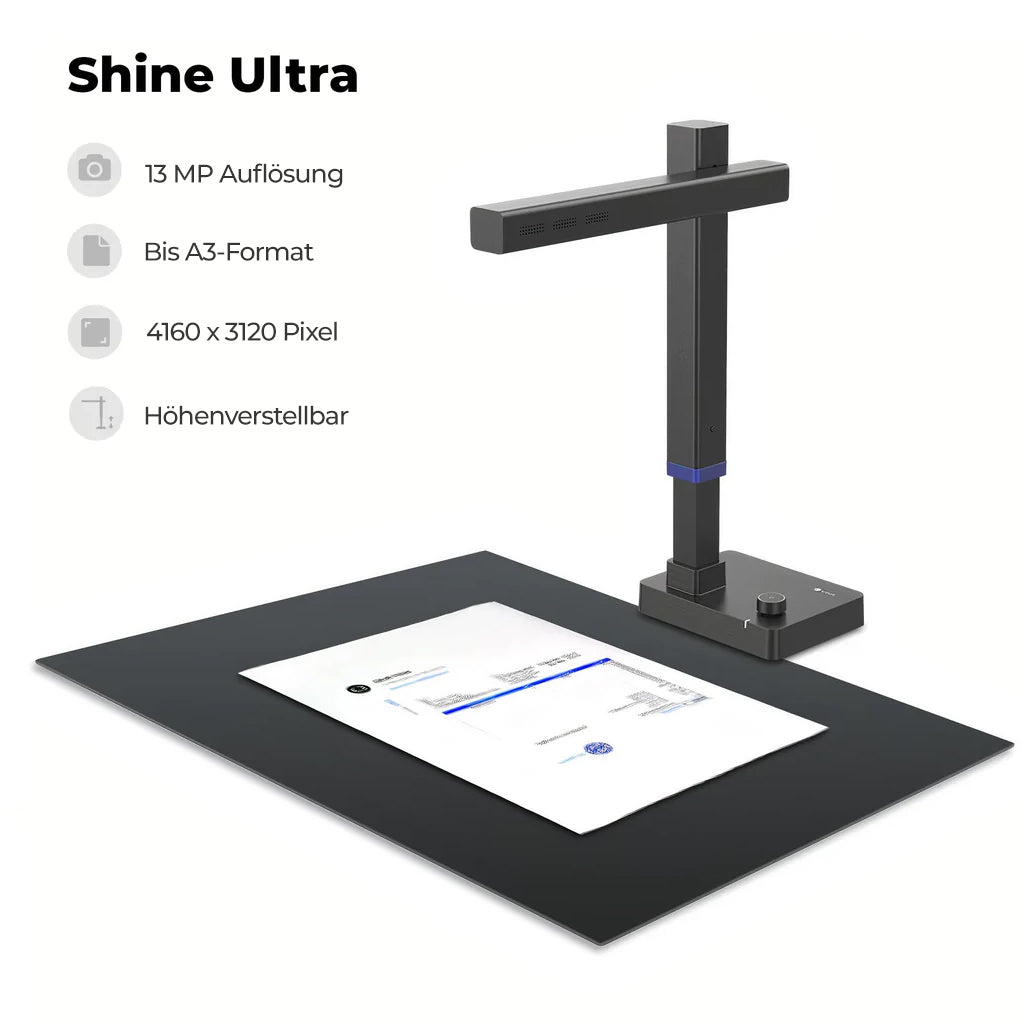 Shine Ultra Series Erschwinglicher Dokumenten- Und Buchscanner 